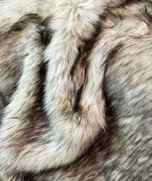 Close up image of New Raccoon faux fur fabric