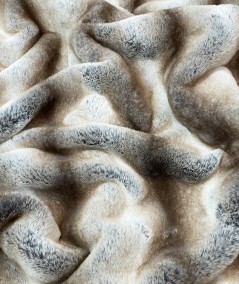 Close up image of Grey Rabbit faux fur fabric