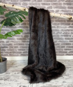 Extra large long haired Brown Bear luxury faux throw