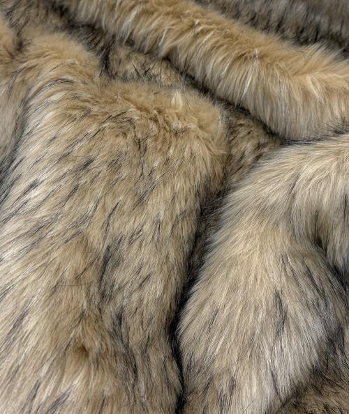 Beige and black craft fur