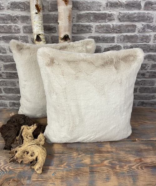 Ultra soft faux fur square cushion