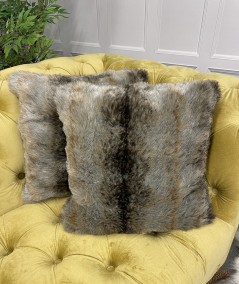 Grey Wolf, economy faux fur cushions