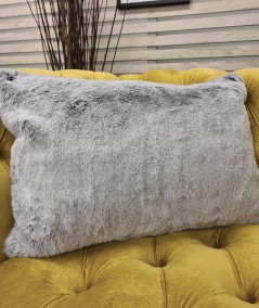 Rectangular faux fur cushion in New Koala design