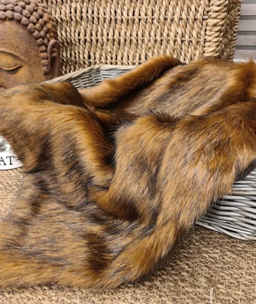 Luxury red brown fur pet blanket