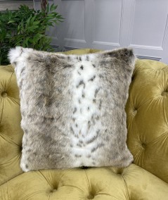 Beige Lynx Faux Fur Cushion Covers