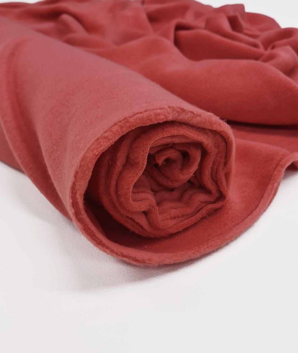 Close up image of the Coral fleece fabric