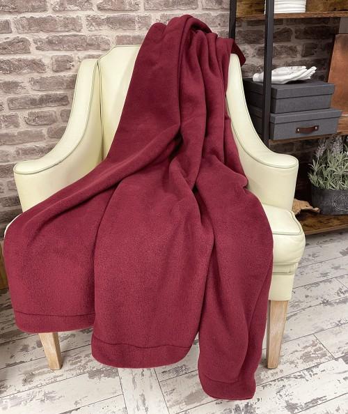 Maroon fleece blanket