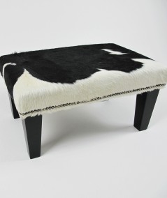 Hair on hide small footstool 315