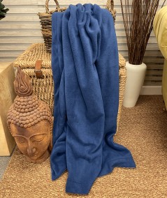 Dark blue fleece blanket