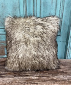 Luxury long haired two tone fur cushion covers