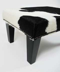 Small modern cow hide footstool 312