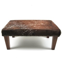 Large Brown and White Brindle Footstool 314