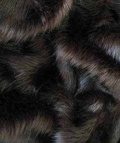 Long haired plain brown faux fur fabric