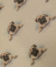 Small pug option on reverse of the large pug tapered seat cushions