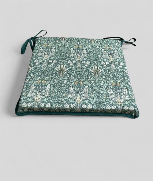 William Morris Square Seat Pads Snakeshead Forest