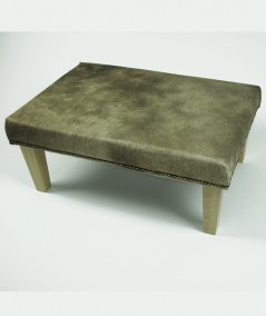 Large Beige Gold Cowhide Footstool 320