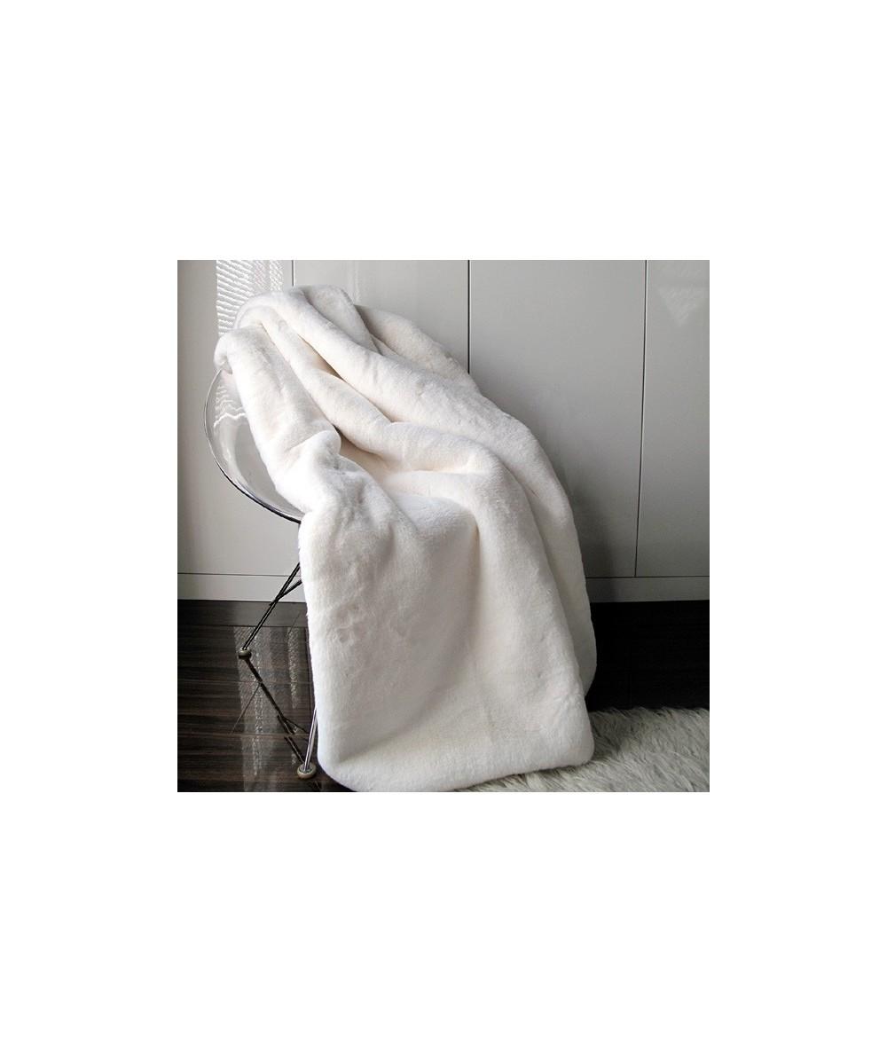 Richmond Cream plain fur blanket