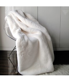 Richmond Cream plain fur blanket