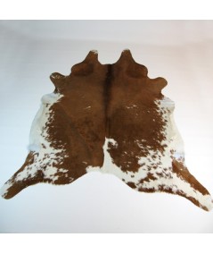 XX/Large Mid Brown and off-white Cowhide Rug CR00136